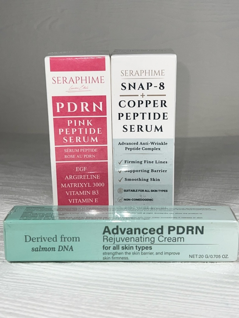 PDRN Pink Peptide Copper Peptide Serum & Advanced PDRN Rejuvenating Cream Bundle - Picture 2 of 16